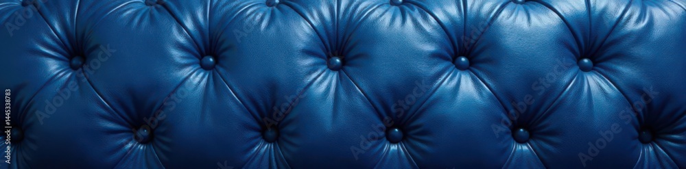 Deep blue leather sofa texture Luxurious, soft, smooth grain , pattern, surface, background texture