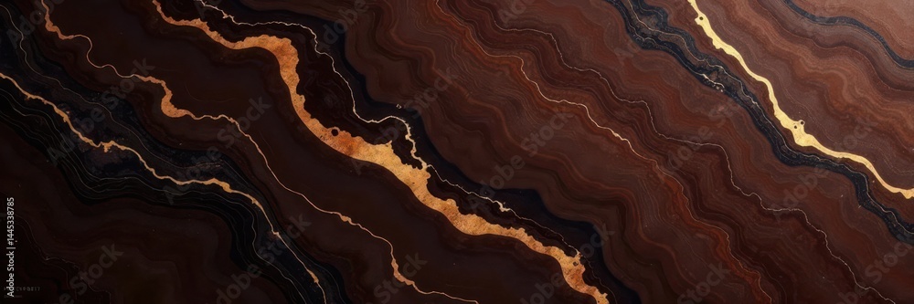 Dark brown marble, rich veining, natural stone texture, detail, smooth