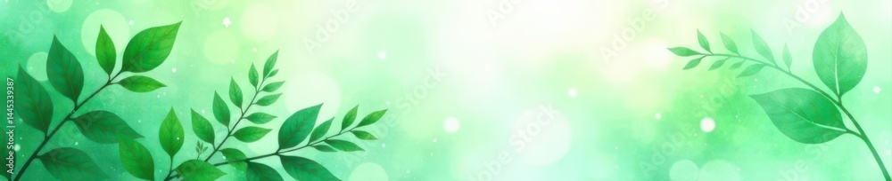 Elegant emerald green watercolor wash, delicate leaf details , foliage, elegant background, wedding card