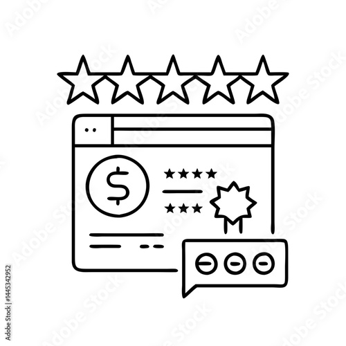 credit rating icon, credit rating line art - simple line art of credit rating, perfect for credit rating logos and icons