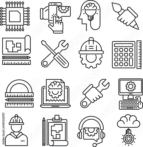 Engineering  Creative Design Icons Collection