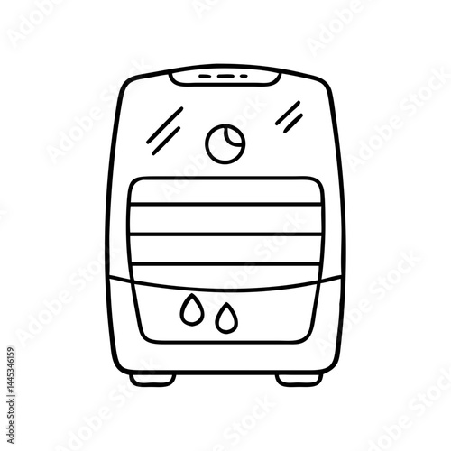 dehumidifier icon, dehumidifier line art - simple line art of dehumidifier, perfect for dehumidifier logos and icons
