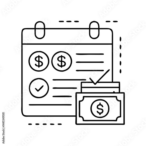 installment plan icon, installment plan line art - simple line art of installment plan, perfect for installment plan logos and icons