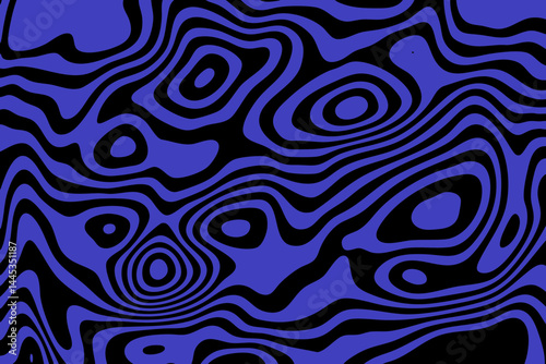 Blue curved line stripe moving wave on black background. Eps 10
