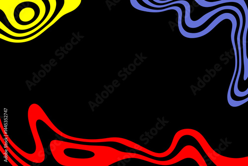 Abstract colored geometric lines curved in the form of waves. Vector illustration. Eps 10