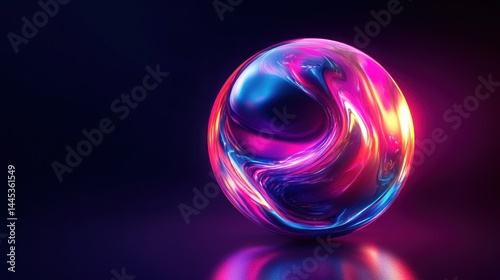 Abstract sphere with vibrant colors