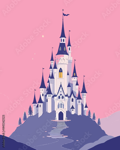 fairy tale castle vector