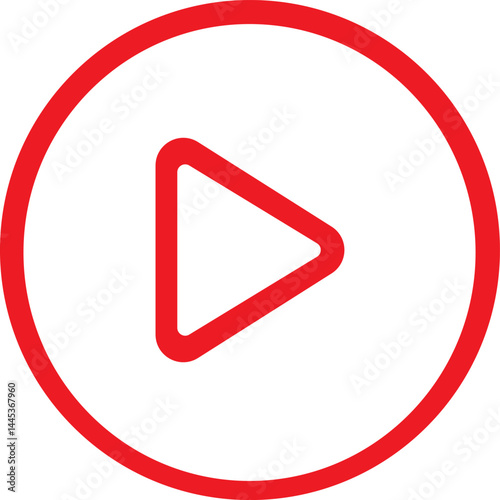 Free Download Play, Media, Video play icon inside circle multimedia interface control button symbol stream watch start action vector illustration printable design minimal clean video player symbol graphic - GFXLoad