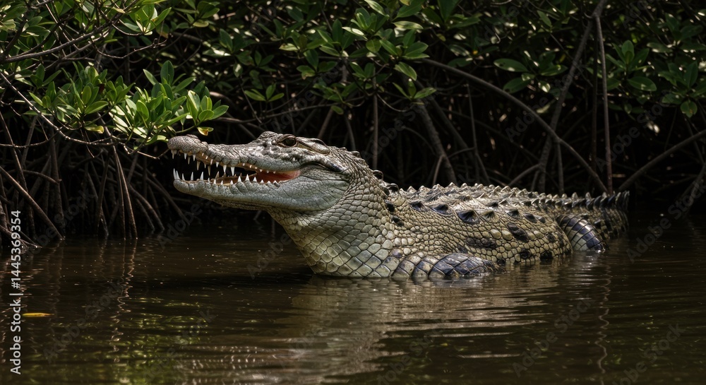 Fototapeta premium Crocodile in Water Photo