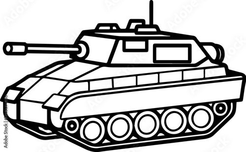 tank outline vector illustration