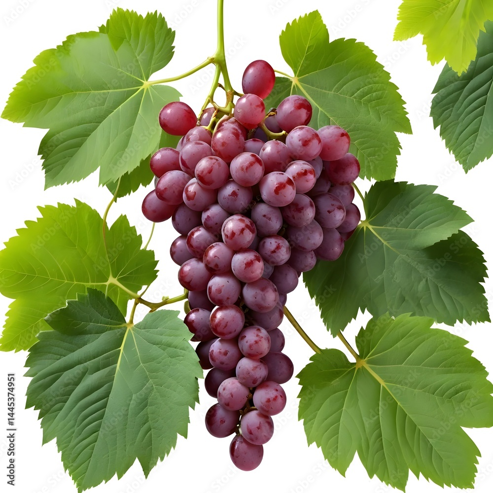 Fototapeta premium Fresh Red Grapes on the Vine
