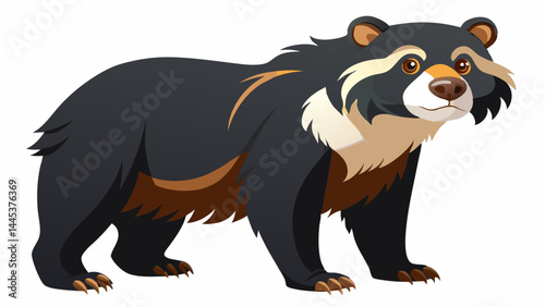 vector illustration of cartoon bear