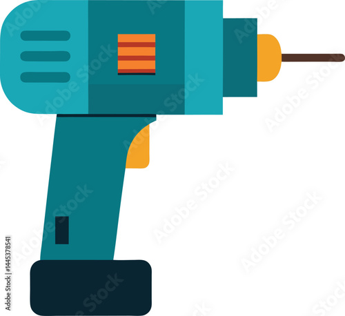 drill machine clipart vector on transparent background