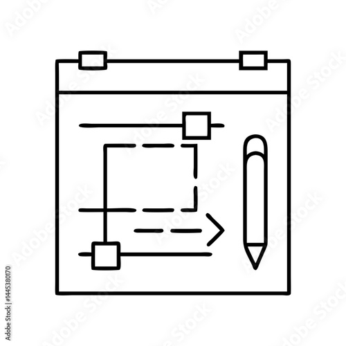 artboard icon, artboard line art - simple line art of artboard, perfect for artboard logos and icons