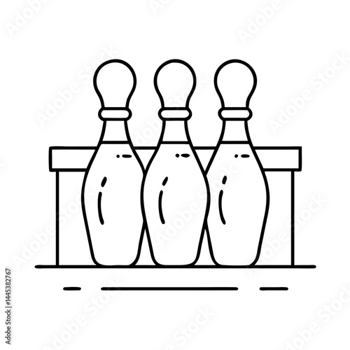 bowling alley icon, bowling alley line art - simple line art of bowling alley, perfect for bowling alley logos and icons