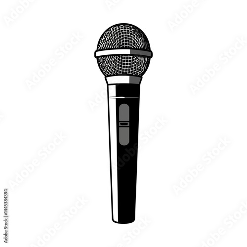Classic Microphone Silhouette Design