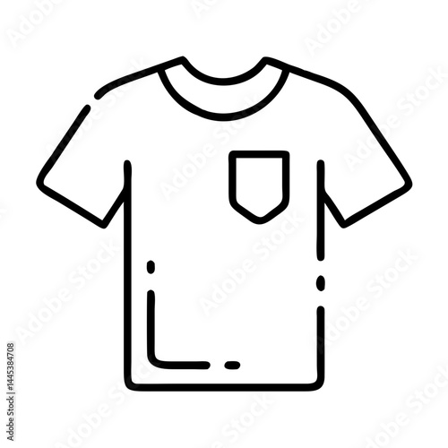Simple Line Icon of T-Shirt Design  