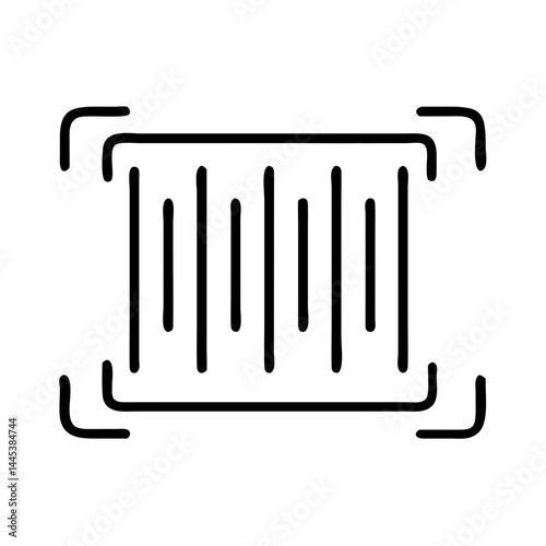 Barcode icon in minimalistic style for shopping and sales  