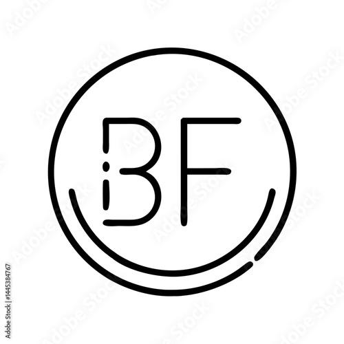 Black Friday Sale Icon with Discounts  