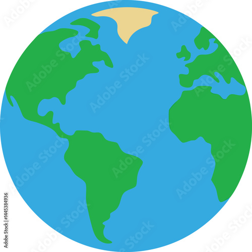 globe map clipart vector on transparent background
