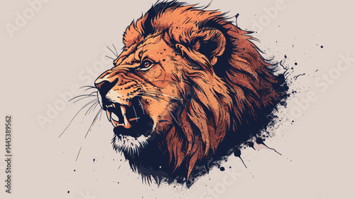 lion head vector