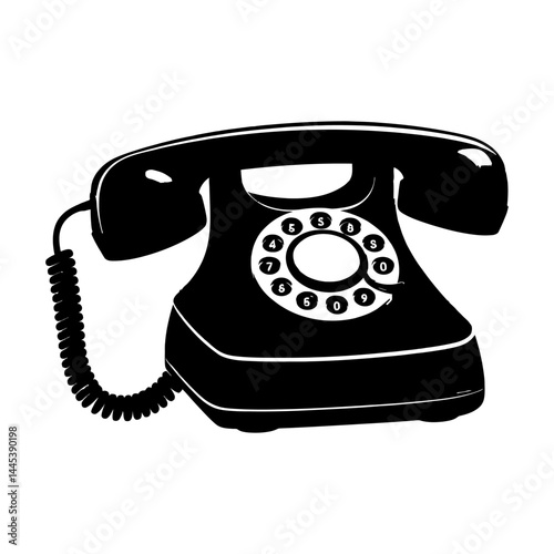 Classic Telephone Silhouette Graphics