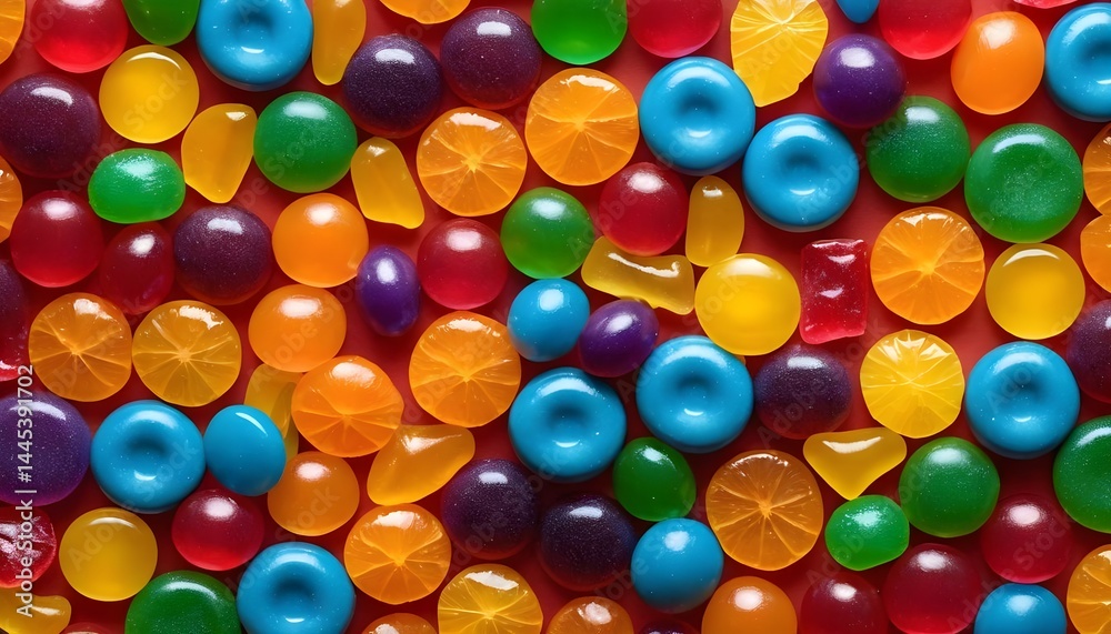 Obraz premium Colorful Gummy Candy Background
