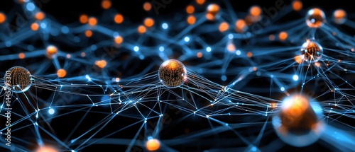 Ai algorithms action glowing code patterns moving across a virtual grid as artificial intelligence learns evolving in real time