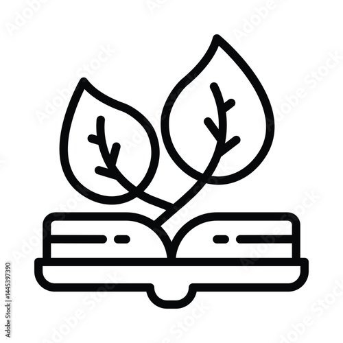Organic Content Vector outline icon. Eps10 file 