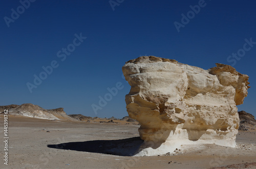 Rock formation in the Desert of Obstacles in Egypt