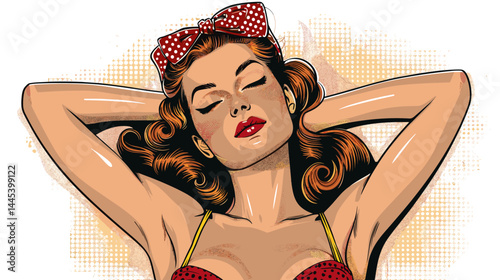 Beautiful woman in retro style. Pop art retro vector illustration.