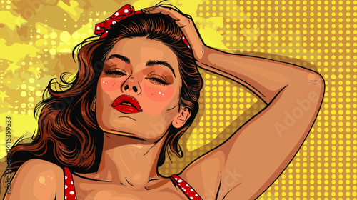 Beautiful woman in retro style. Pop art retro vector illustration.