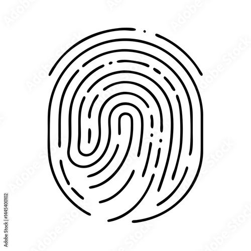 fingerprint individuality and authenticity icon