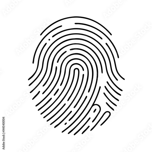 fingerprint individuality and authenticity icon