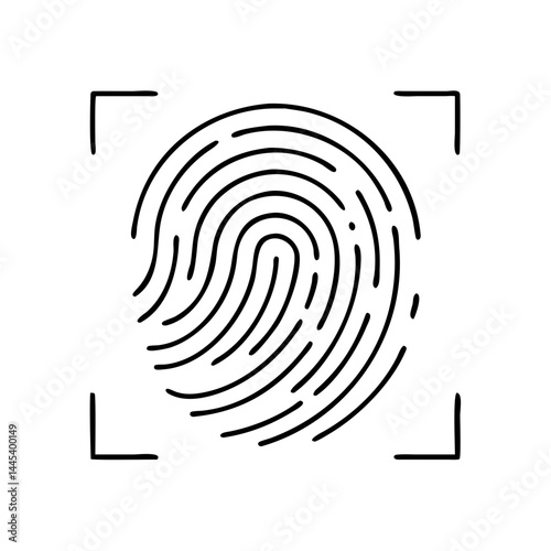 fingerprint individuality and authenticity icon