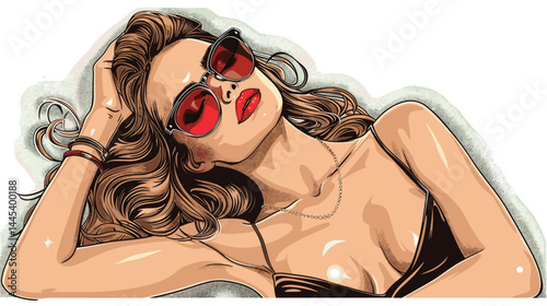 Beautiful woman in retro style. Pop art retro vector illustration.