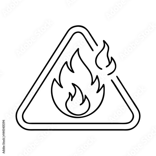 flammable icon, flammable line art - simple line art of flammable, perfect for flammable logos and icons