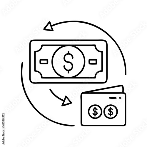 flexible payment icon, flexible payment line art - simple line art of flexible payment, perfect for flexible payment logos and icons