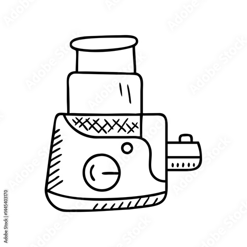 food processor icon, food processor line art - simple line art of food processor, perfect for food processor logos and icons