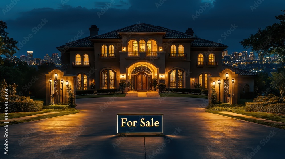 Fototapeta premium A luxury mansion with an elegant 
