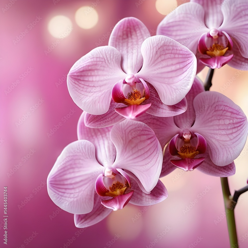 Pink Phalaenopsis Orchids Close-Up Pink Phalaenopsis Orchids Close-Up