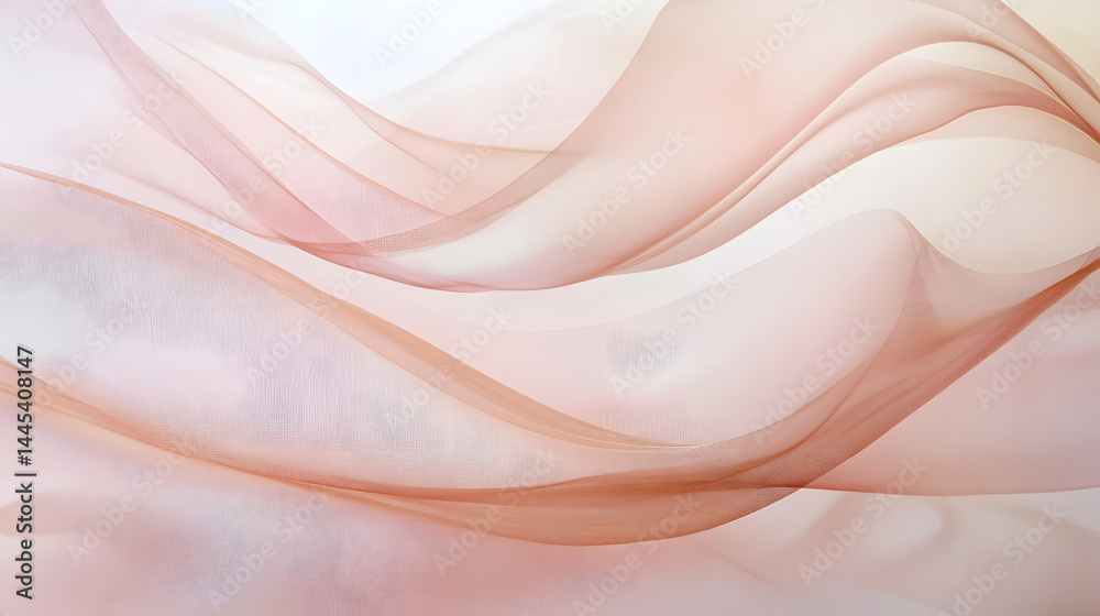 Obraz premium Calming rhythms fluid waves soft pastel