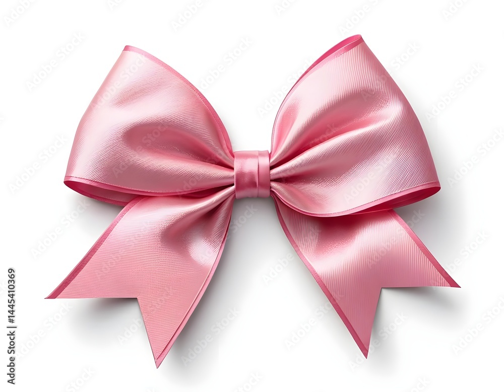 Naklejka premium Pink Satin Ribbon Bow