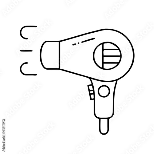 hair dryer icon, hair dryer line art - simple line art of hair dryer, perfect for hair dryer logos and icons
