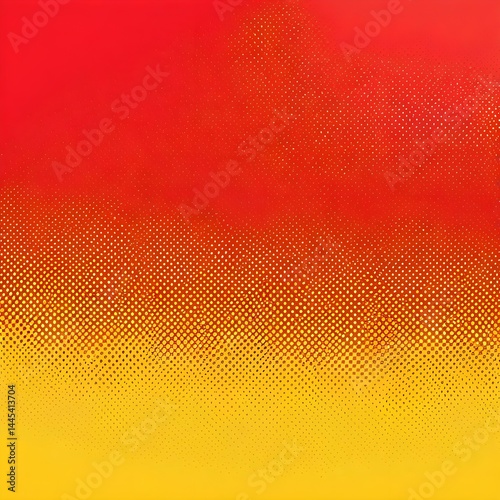 Abstract Red and Yellow Halftone Gradient Background