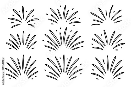 Creative vector icons depicting various explosion patterns and bursts for design use