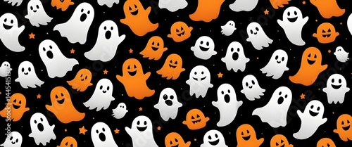Cute Halloween Ghost Pattern