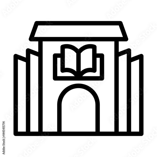 Library line icon