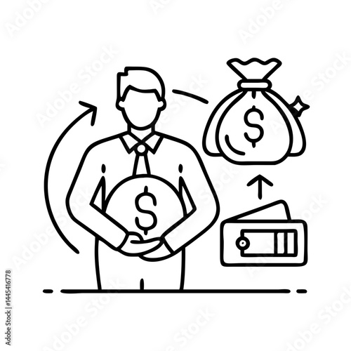 loan forgiveness icon, loan forgiveness line art - simple line art of loan forgiveness, perfect for loan forgiveness logos and icons