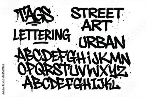 Creative vector icon showcasing graffiti lettering for urban street art enthusiasts and artists interested in typography